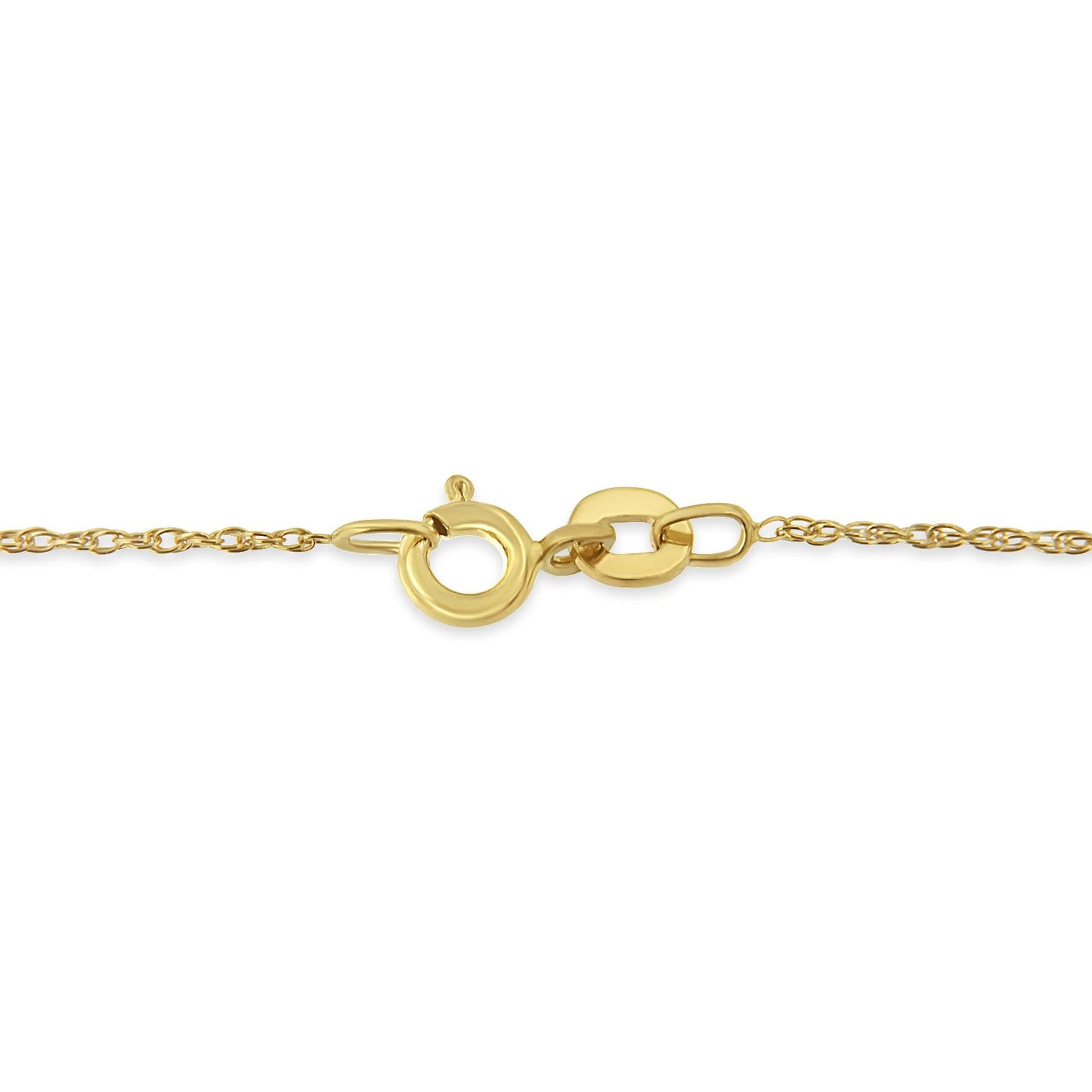 10K Yellow Gold Plated .925 Sterling Silver Miracle Set Diamond Accent Cross 18" Pendant Necklace (I-J Color, I3 Clarity)-2